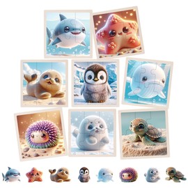 LUMIN TUTU Children's Puzzle 8 Pieces, Puzzle Children & Puzzle from 3, Toy from 2 Years, Educational Toy, Puzzle 6 Pieces, Suitable for Boys and Girls from 2 3 4 5 Years (Underwater World)