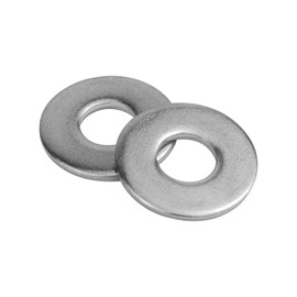 50 Pcs 1/4" Stainless Flat Washer, #6 Flat Waskers, M6 Washer for Screws, Bolts (50, Silver, M6*16)