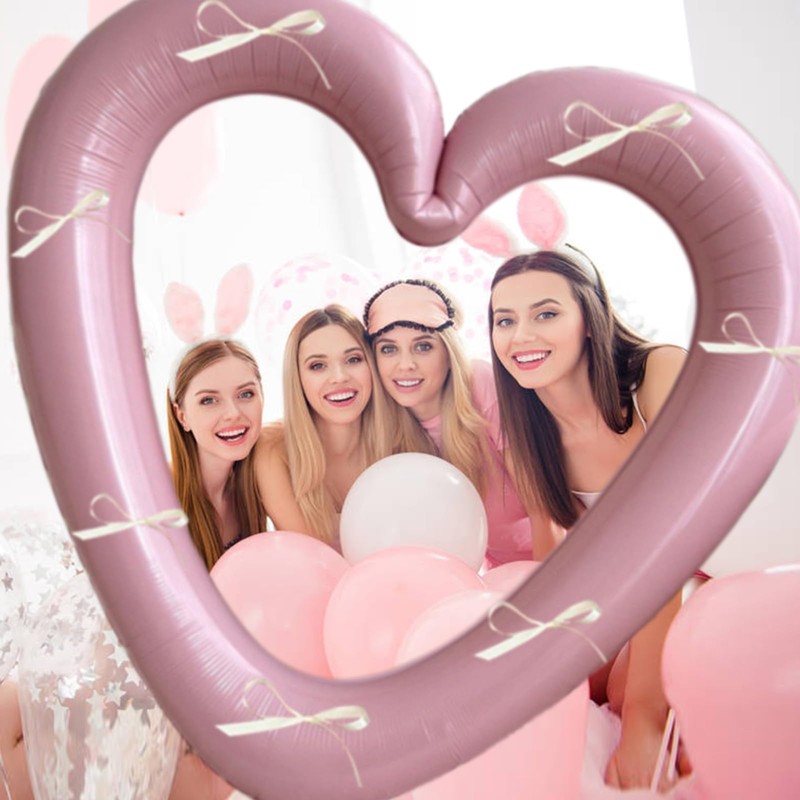 JORUN Hen Party Photo Booth Props Rose Gold Party Accessories