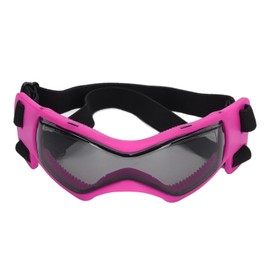 Dog Goggles UV Protection Adjustable Strap Soft Frame Waterproof Anti Fog Stylish Pet Sunglasses for Walking Cycling Parties Pink