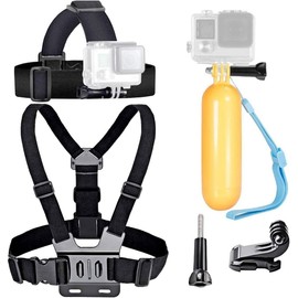 VVHOOY Action Camera Accessories Head Mount Strap Chest Mount Harness Chesty with Floating Handle Grip Compatible with Gopro Hero 13 12 11 10 9 8/AKASO EK7000 Brave 4 Brave 7 LE V50X Native V50 Elite