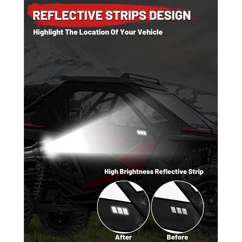 StarknightMT RZR PRO XP Soft Upper Doors, 3rd Gen Upgraded