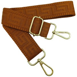 Adjustable Shoulder Strap for Bags, Brown, Bag Straps for Changing, Bag Strap Wide with Carabiner Gold, 80-130 cm Carry Strap, Bag for Women, Shoulder Strap, Handbag, 3.8 cm, 1302