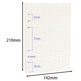 3 Packs A5 Refill Paper 6 Holes Paper Checked 180 Sheets / 360 Pages, Ring Binder Inserts A5 Squared 21 x 14.2 cm, Folder Filling Paper for A5 Ring Binder, Agendes, Diaries (Dotted + Squared + Lined)