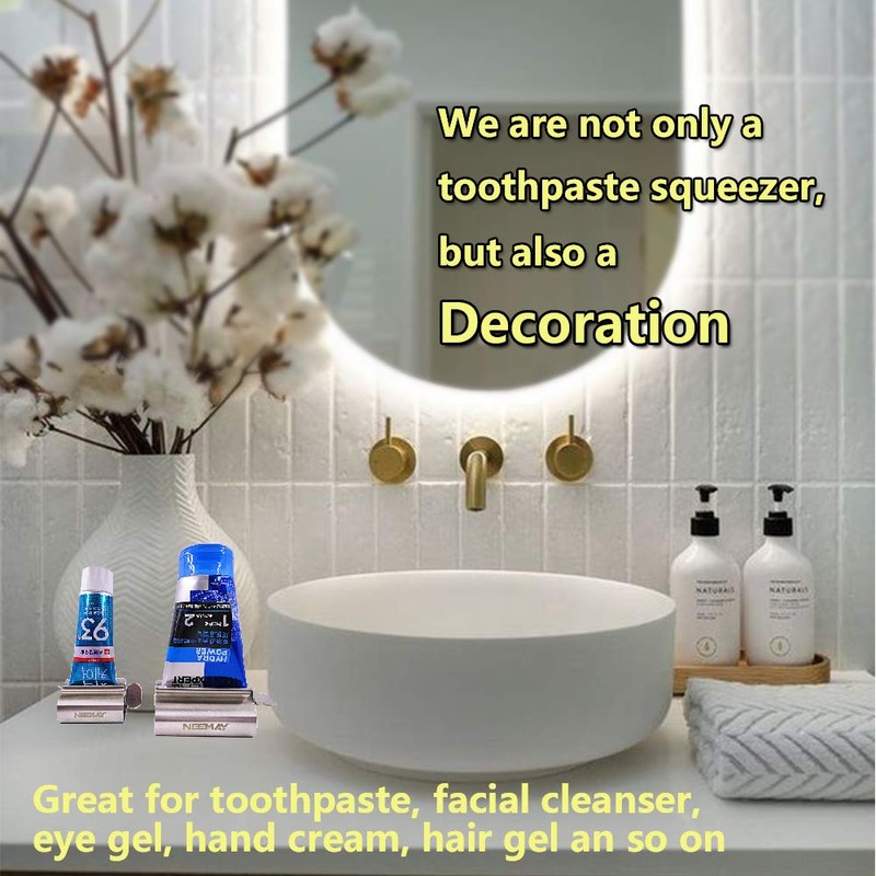 Toothpaste Key, NEEMAY Toothpaste Dispenser,Toothpaste Tube Squeezers, Metal Toothpaste Rollers,