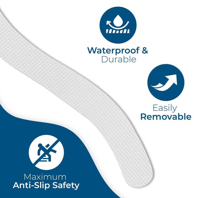 Homergy Anti Slip Shower Stickers 24 PCS, Invisible Non-Slip Shower