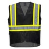 Portwest US391 Iona Plus Lightweight Reflective Mesh Vest Black, Large