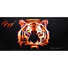 DIGIART INTERNATIONAL TIGER WILDLIFE BIG CAT ANIMAL FRIEND LOVE METAL CAR NOVELTY LICENSE PLATE TAG