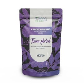 Naima Tisana de Cardo Mariano, Diente de Len y Boldo  200 g  T Herbal 100 Natural  Mezcla Premium para Infusiones  Aroma y Sabor Tradicional          