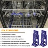 Atgestore Upgraded MEG62279201 Dishwasher Lower Rack Holder Replacement Parts for