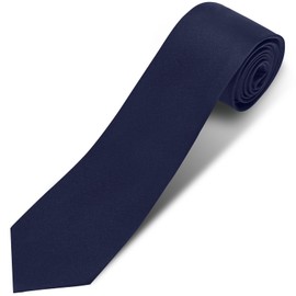 Puistr Men's Ties Solid Pure Color 3.15" (8CM) Necktie Plain Formal Navy Blue Ties For Men