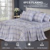 RUVANTI Flannel Sheets King Size 6 Pcs - 100% Cotton