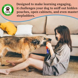 Dog scent training kit,Dog Brain Games, Hide and Seek Dog Toys, Dog Games - Fun Nose Work for Dogs, Sniff and Seek Dog Sniffing Toys , Dog Nosework Kit, Scent Work Kit for All Ages Dog (Orange)