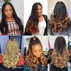 9 Packs French Curl Crochet Braids 18 Inch Bouncy Braiding