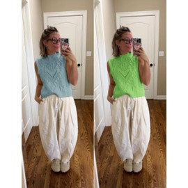 Xiaoxuemeng Wide Leg Pants for Women Cotton Casual Barrel Pants High Waisted Palazzo Harem Pants with Pockets(0809-Beige-L)