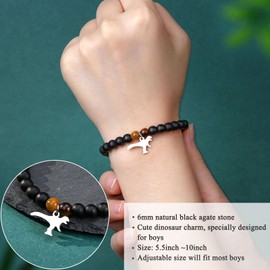 ORISPRE To My Son Bracelet Son Gifts from Mom Dad, 3 4 5 6 Year Old Boy Birthday Gift Ideas, Birthday Gifts for 3 4 5 6 Year Old Boys Dinosaur Gifts Bracelet