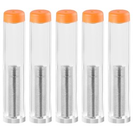 Zalizr 5 Pack Solder Wire, 0.8-1 mm Tin-Lead Rosin Core Solder for Electrical & Electronics Soldering, Ideal for DIY Projects, Component Repairs, Welding, and More, Convenient Storage Tube