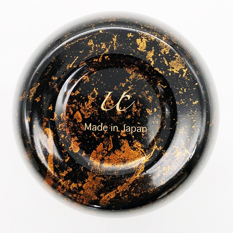 Lacquer Out Lacquer Sink 2 Double Lock Cup kurodaruma Black byakudan