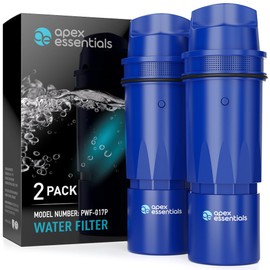 Apex Essentials CRF950Z NSF Certified Filter, Compatible with Pur Pitchers and Dispensers PPT700W, CRF950Z, PPF951K, CR-1100C, PPF900Z, PPT700W, and More, 2 Pack