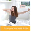 Triangle Plum Alarm Clocks for Bedrooms,Digital Alarm Clock with LCD