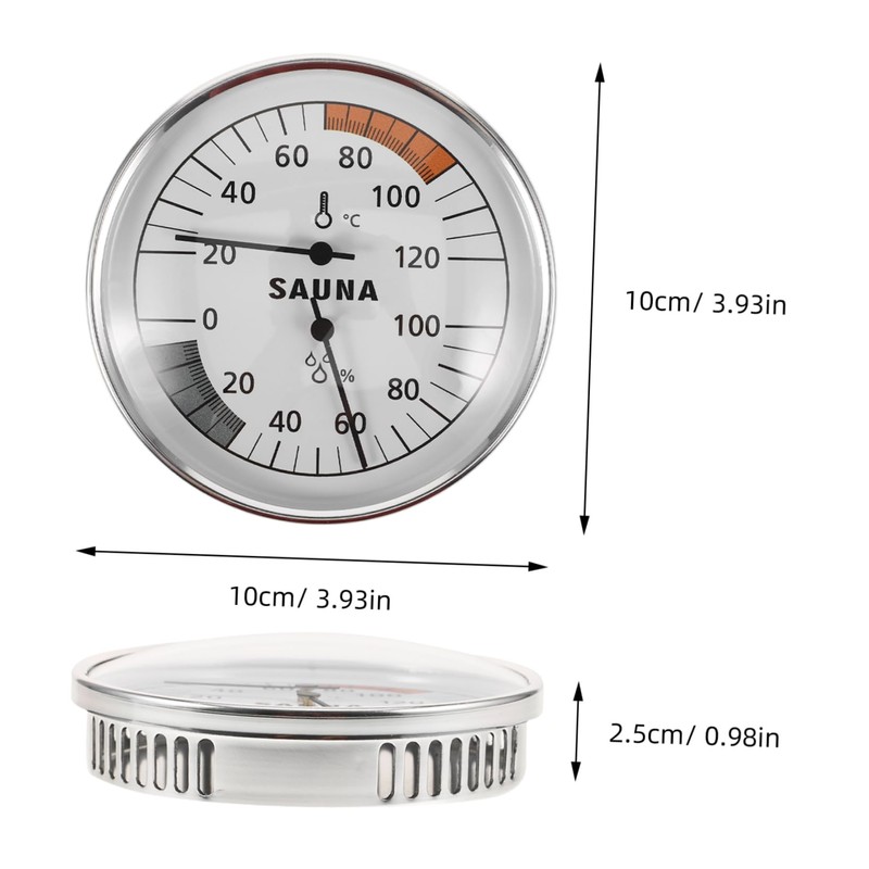Zerodeko Sauna Temperature and Humidity Gauge Accurate Indoor for Sauna