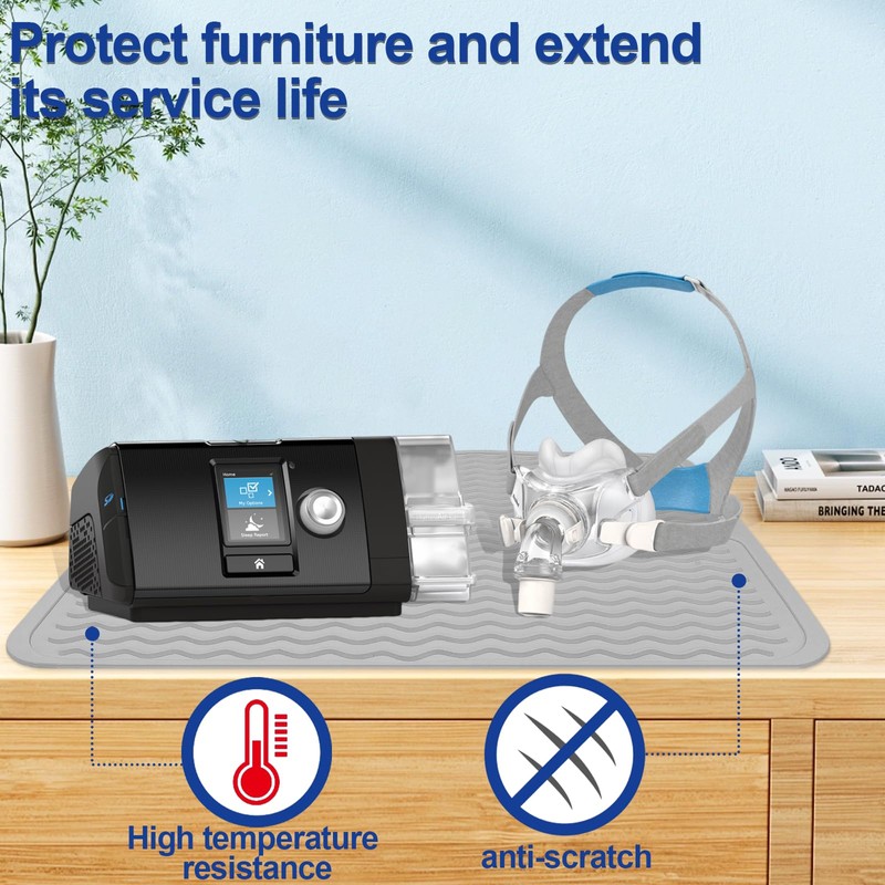 FWUNYVN CPAP Protector Mat, Silicone Protector Mat for CPAP Machine,