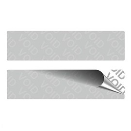 Void Security Labels on Roll 80 x 20 mm Pack of 500 Silver