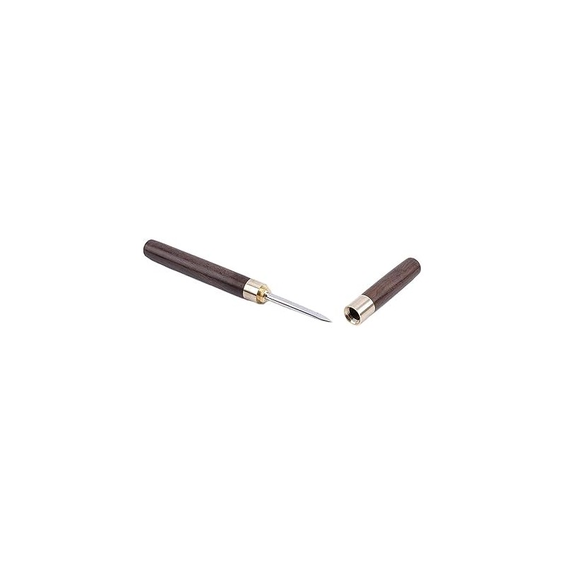 Portable Stainless Steel Ice Picks with Wooden Handle and Cover
