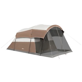 Portal 6 Person Family Camping Tents with Screen Porch, Weater Resistant 7' Tall Tent with Rainfly & Upgrated Poles, Easy Setup Tent for Outdoor Family Camping