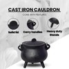 Soul Sticks Reusable 6" Cast Iron Cauldron with Lid and