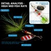 JasCherry Sequins Spinner Fishing Lures Kit, Lifelike Rotating Metal Fish