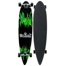Krown Green Flame Complete Longboard Skateboard