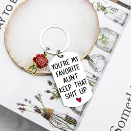 OEHEDOU Birthday Gifts For Aunt Auntie Gifts From Niece Nephew Auntie Gift Ideas Best Aunt Ever Gift Aunts Birthday Present From Niece Nephew Funny Aunties Keychain Valentines Day Gifts For Aunt