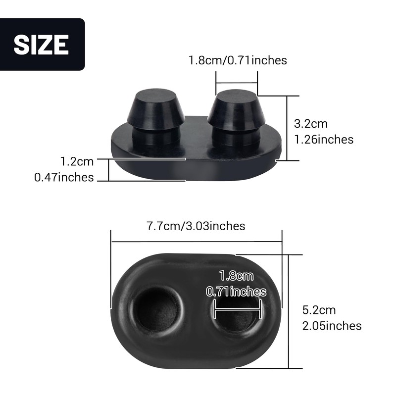 Omoojee Cooler Feet Replacement, Non-Slip Rubber Feet Compatible with RTIC