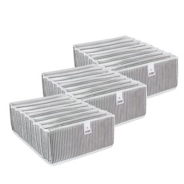 BABY SHOWER CHOCOLATE Accordion Organizer 3 PCS. (Non-Wowen Spunbond Fabric) - Closet Organizers Good for 11 Compartments - Organizer for Clothes - Clothes Divider - Storage Box (3 pcs. Large)