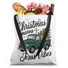 Christmas Means Jesus Vibes Vintage Christian Tote Bag