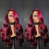 GIANNAY Burgundy Lace Front Wigs Red Body Wave Lace Wig