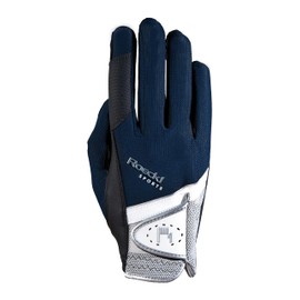 Roeckl Sports equestrian gloves MADRID, summer riding glove, navy blue 10