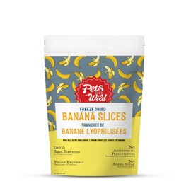 Pets Gone Wild Freeze-Dried Banana Slices for Dogs, Made from 100% Banana with No Added Sugar, Freeze-Dried, Vegan Dog Treats with no Preservatives, 40g(1.41oz) Perfect for Travel, Training, and Home