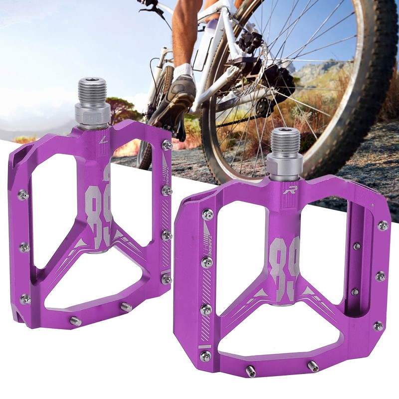 Enlee 2pcs Mountain Bike Pedals NonSlip DU Bearing Lightweight Bicycle