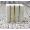 ARTISNO Square Marble Brass Knob, Modern Cabinet Knob, Decorative Hardware,