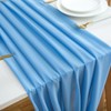 CHUQING Table Runner Azure Blue Chiffon Table Runner Wedding Table