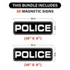 Police Car Magnetic Sign For Off Duty Officers 18"×6" (2