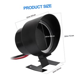 BUGUUYO Dual Function Temp Gauge Automotive Accurate Car Voltage Meter Easy Install Water Temp Thermometer Durable Metal Construction Widely Compatible Car Voltage Temperature Meter