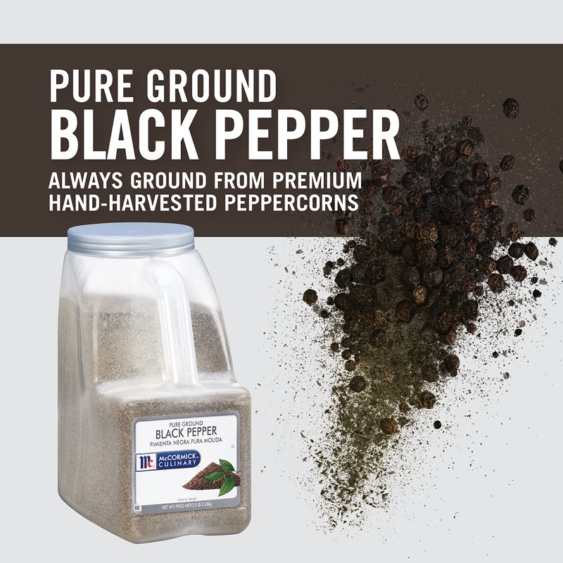 McCormick Culinary Pure Ground Black Pepper, 5 lb - One