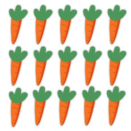 AKH® Easter Foam Carrots Stickers for Crafts | Pack of 16 | Easter Bonnet Decorations, DIY Kids Craft Stickers, Carrots Sticker for Cards, Party Favours Colourful | Peel & Stick