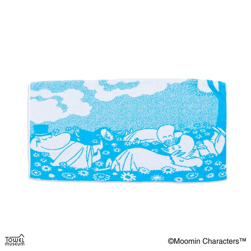 Towel Museum Moomin Flower Garden Moomin Pillow Case Blue Hydro