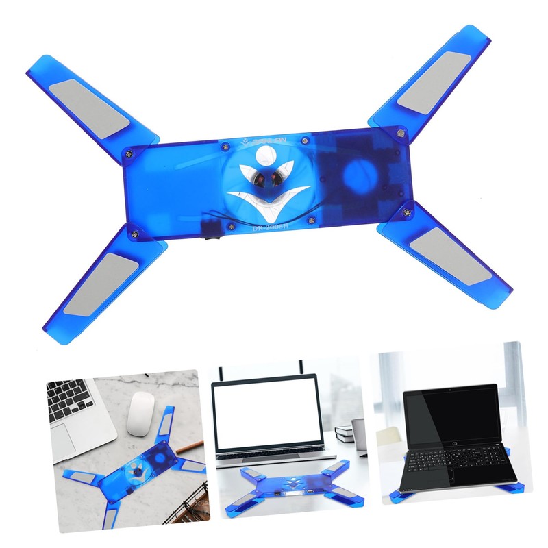 CAXUSD Laptop Cooling Pad with LED Light Foldable Laptop Stand