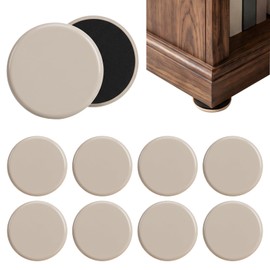 Reusable Furniture Sliders for Carpet, Moving Pads (3 1/2 in, 8 PCS)