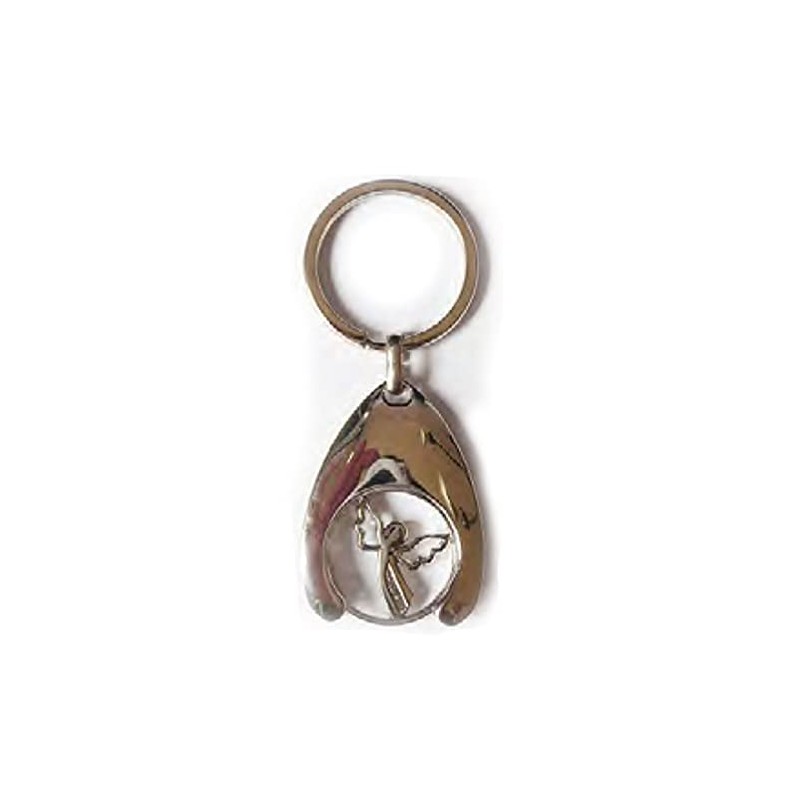 KVN Shopping Chip Keyring Angel, chrome, M